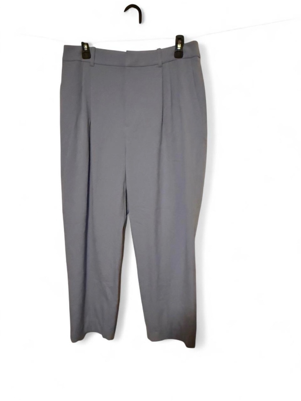 & Other Stories Paris Atelier Light Blue Pleated High Waist Tapered Trousers 10
